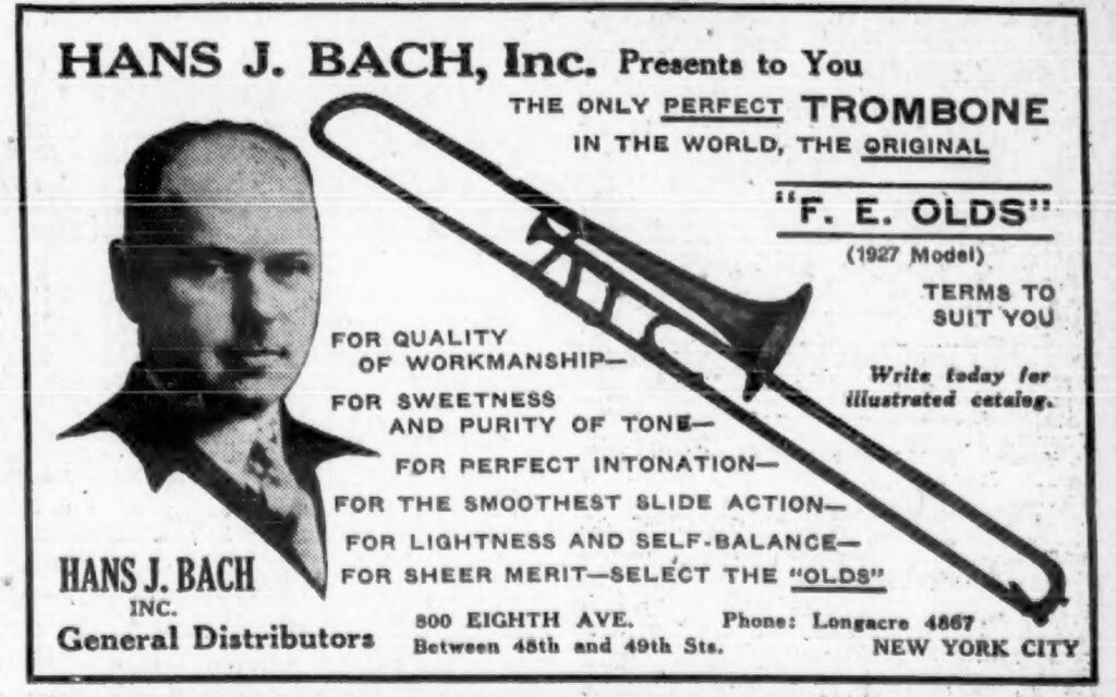 History Hansbach StoreAd InternationalMusician Sept1927