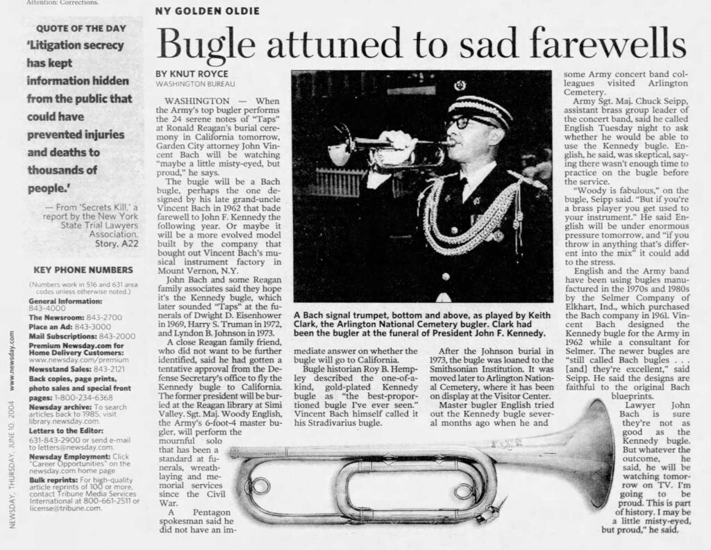 History ReaganBugle June102004 Newsday Suffolk