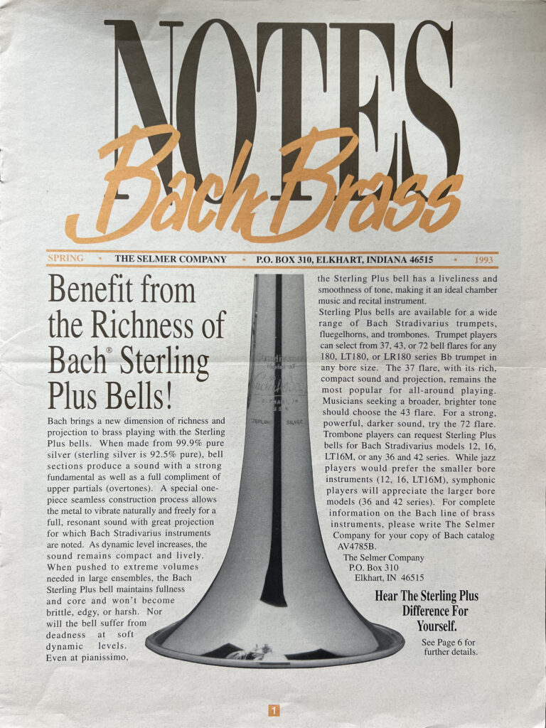 Trumpet Bell SterlingSilverPlus 1993