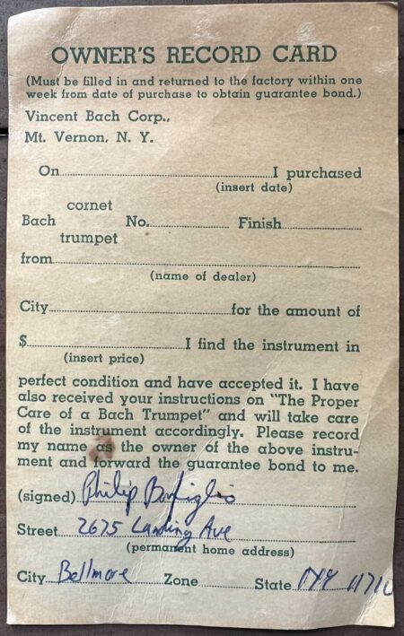 History RegistrationCard 25042