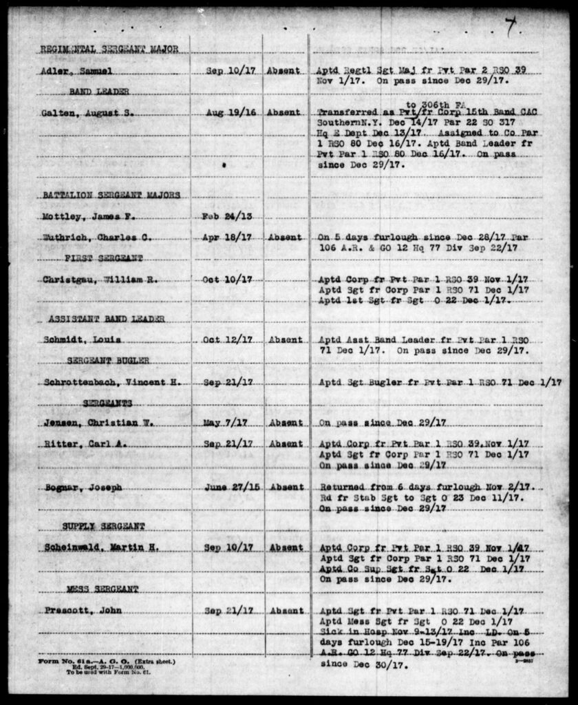 VincentBach Personal USArmy 21Sept1917