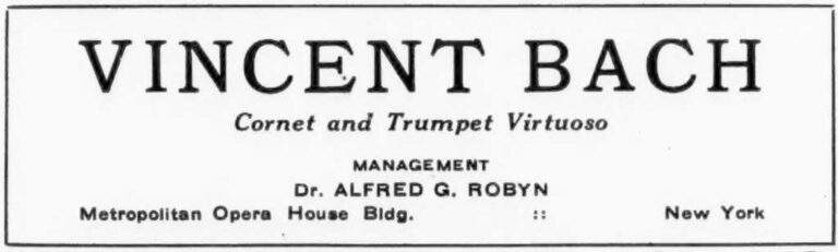 VincentBach Soloist MusicalAmerica Nov1916
