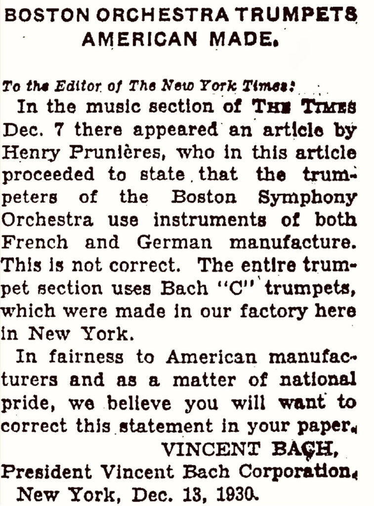 BachAd BSOAmericanMade NYTimes Dec1930