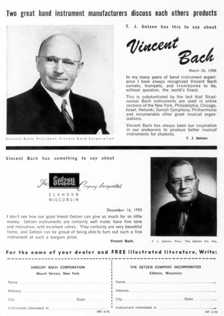 BachAd BachGetzen Instrumentalist June1956p9