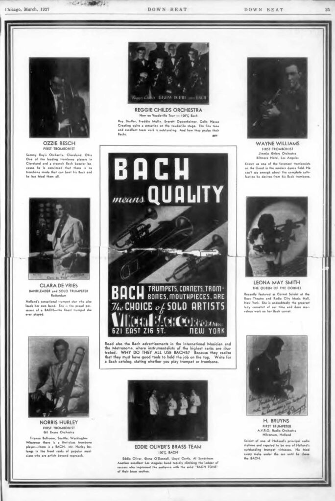 BachAd BachMeansQuality DownBeat March1937