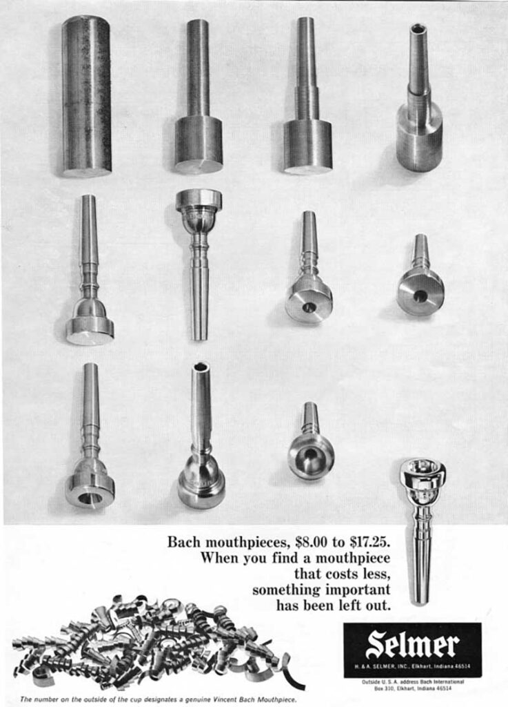 BachAd BachMouthpieceCut 1960s