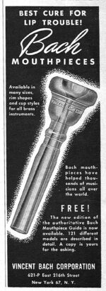 BachAd BachMouthpieces late1940s