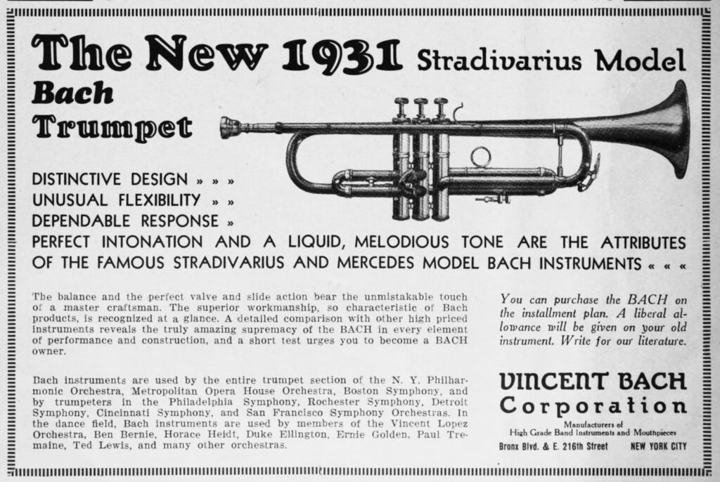 BachAd BachStradivariusModel1931 Bandmaster Dec1930
