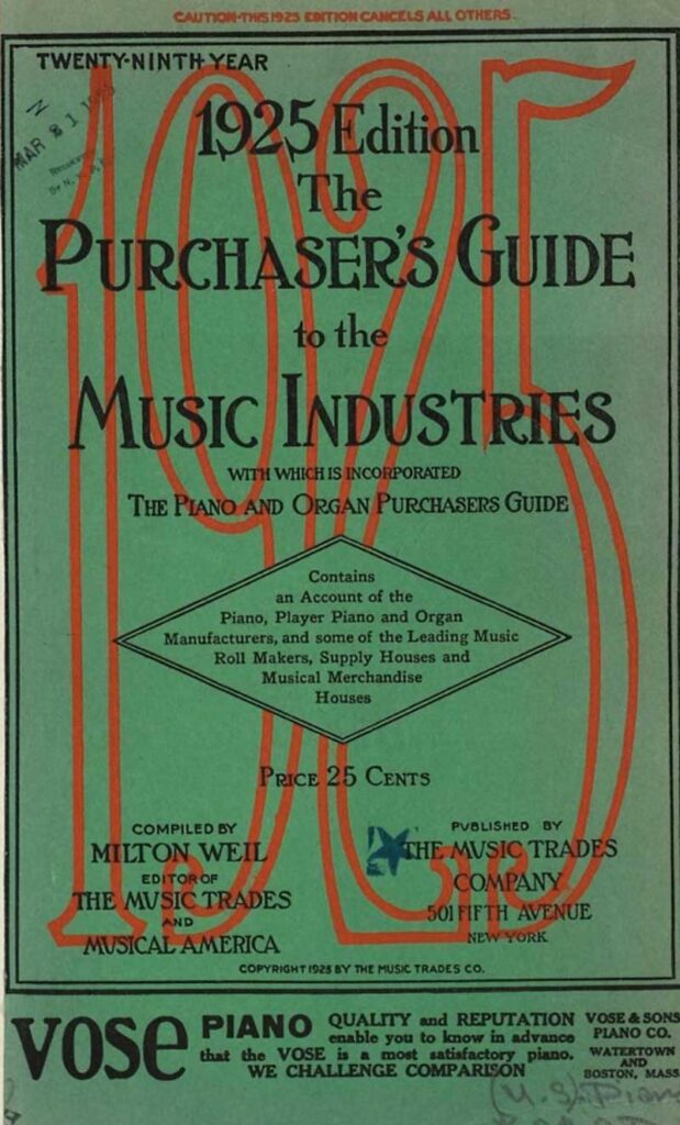 BachAd PurchasersGuide1925Cover