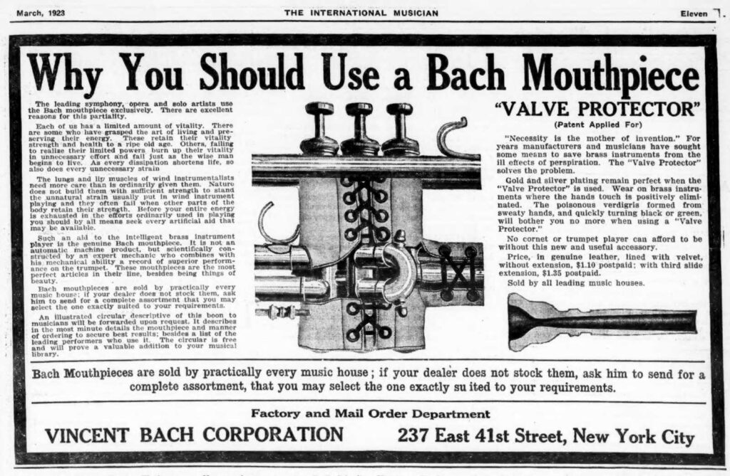 BachAd ValveGuard InternationalMusician March1923