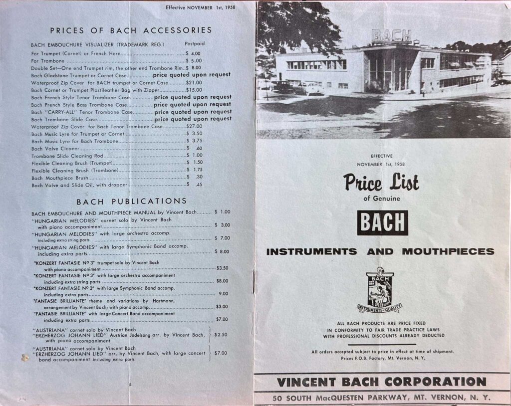 Mouthpeice Catalog 1958 p1