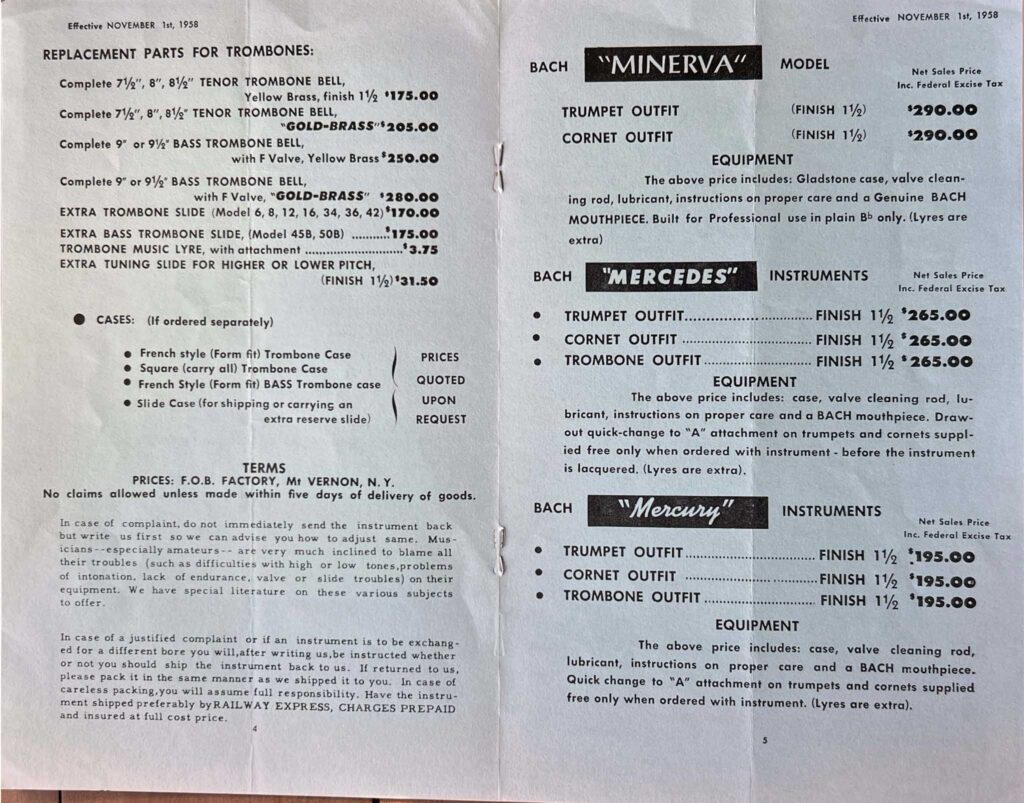 Mouthpeice Catalog 1958 p2