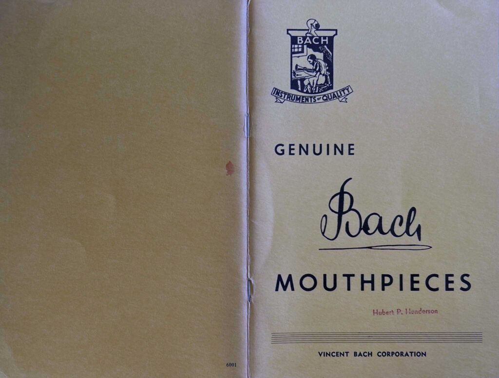 Mouthpeice Catalog 1962 front