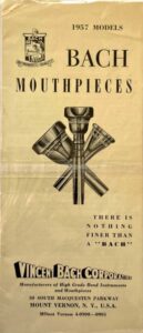 Mouthpiece Catalog 1957 front