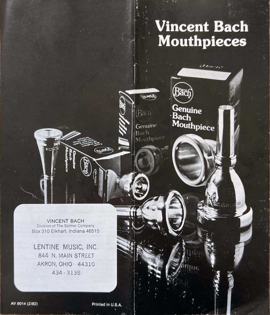 Mouthpiece Catalog 1982