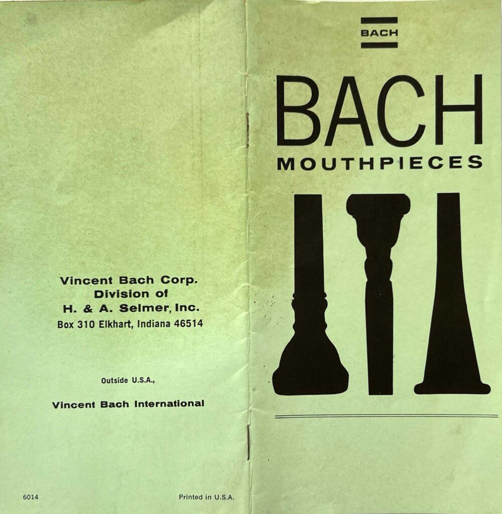Mouthpiece Catalog late1960s