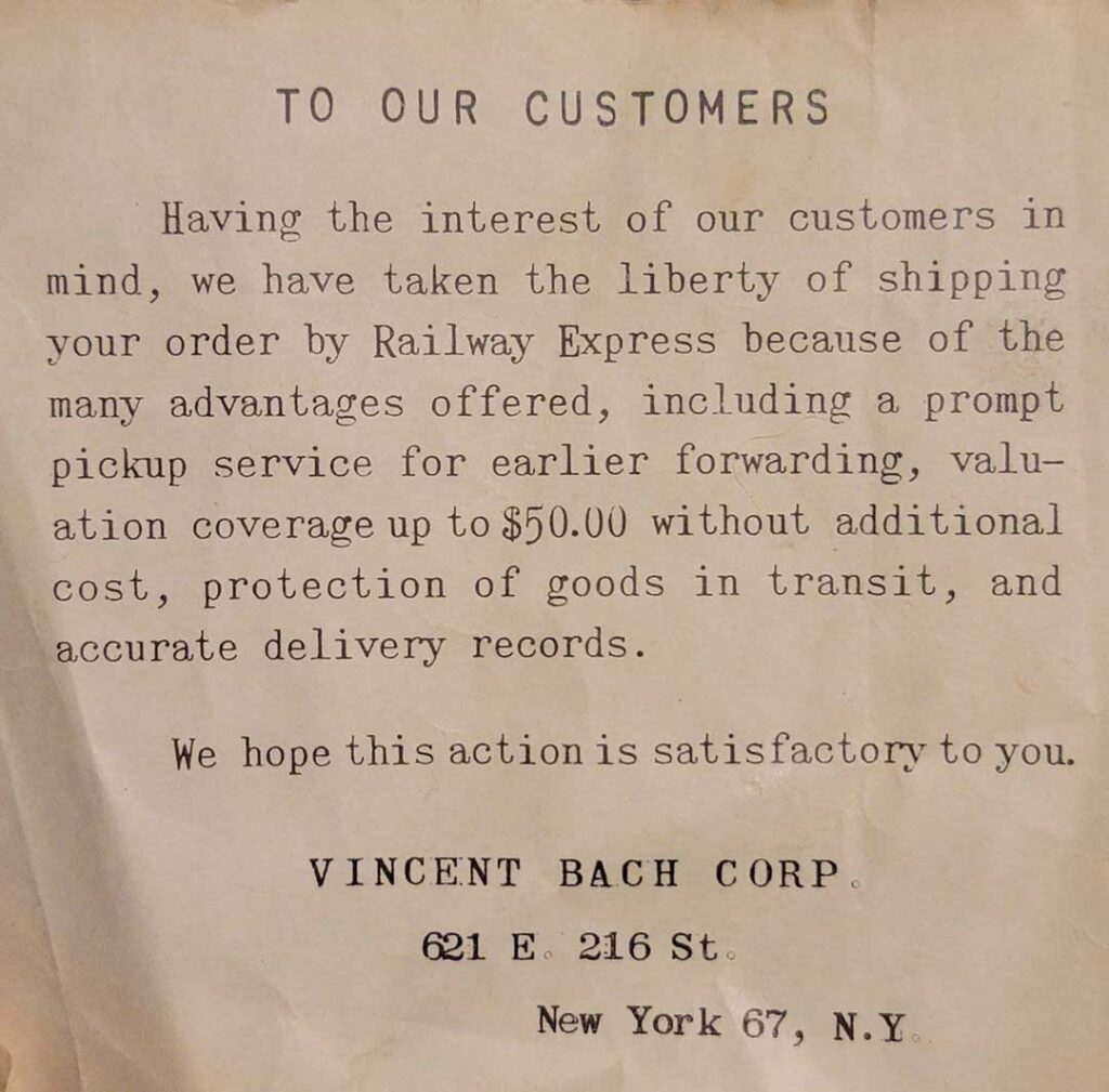 Vincent Bach packaging