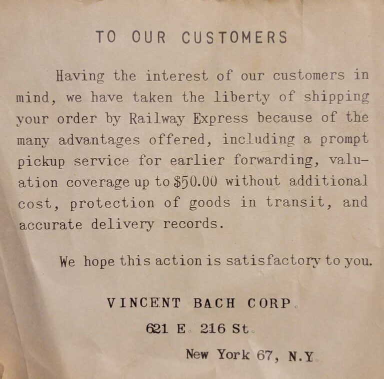 Vincent Bach packaging