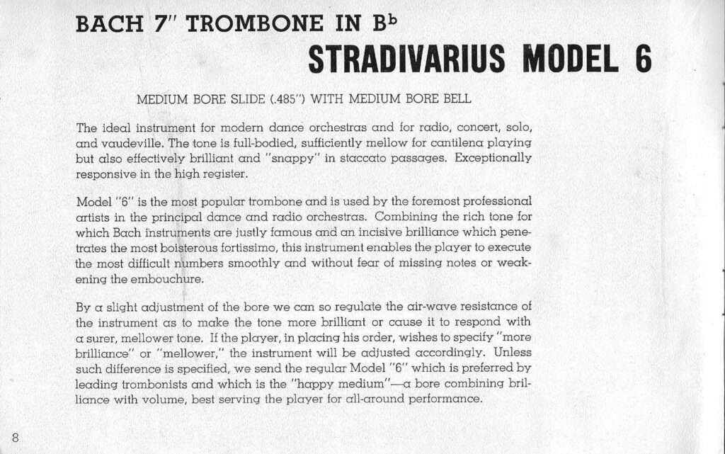 Trombone Model6 Description 1935