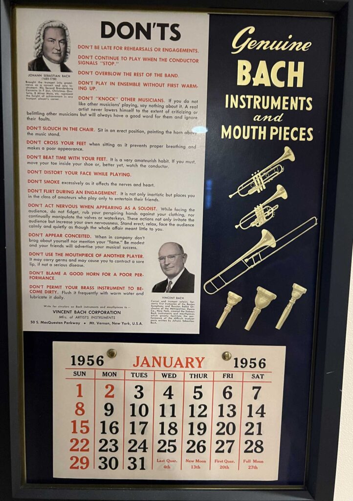 BachAds DontsCalendar 1956