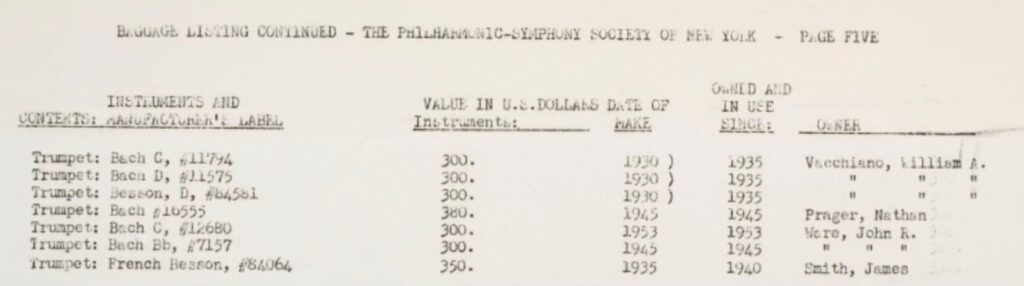 History NYPhilTrumpets Tour1958