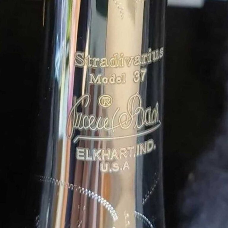 Identify a Fake Bach Stradivarius Trumpet Trumpet ModelFake BellEngraving 2