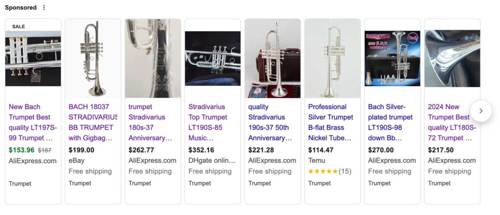 Trumpet ModelFake Listing