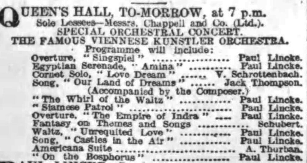 VincentBach Artist LondonQueensHall March1912