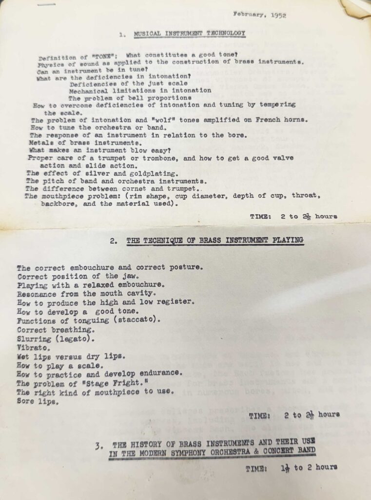 VincentBach Educator CourseSyllabus Feb1952