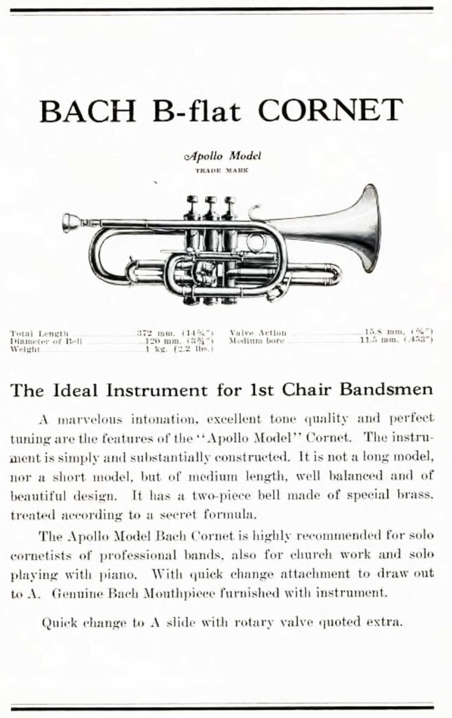 1926 BachApollo Cornet